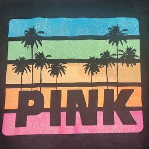 PINK Victoria's Secret Tropical Graphic Tee - Black, Blue, Green, Orange, Pink